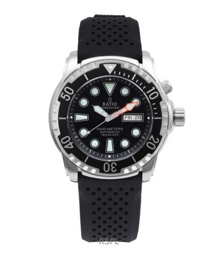 Ratio FreeDiver Helium-Safe 1000M Sapphire Automatic 1068HA90-34VA-BLK Men's Watch