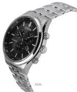 Citizen Eco-Drive Chronograph Stainless Steel Black Dial AT2570-56E 100M Men's Watch