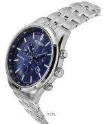 Citizen Eco-Drive Chronograph Stainless Steel Blue Dial AT2570-56L 100M Men's Watch