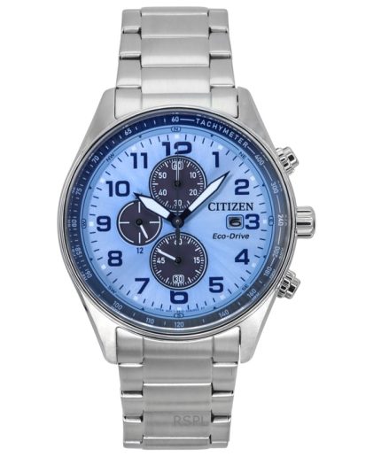 Citizen Eco-Drive Chronograph Limited Edition Stainless Steel Blue Dial CA0770-72M 100M Men's Watch