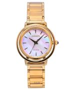 Citizen L Eco-Drive Rose Gold Tone Stainless Steel Mother of Pearl Dial EM1103-86Y Women's Watch