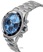 Orient Sports Chronograph Stainless Steel Sky Blue Dial Quartz Diver's RA-TX0206L 200M Men's Watch