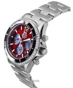 Orient Sports Chronograph Stainless Steel Sky Red Dial Quartz Diver's RA-TX0207R 200M Men's Watch