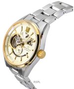 Orient Star Contemporary Stainless Steel Skeleton Champagne Dial Automatic RE-AV0124G 100M Men's Watch