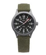 Ratio Quest Men's Field Watch Sapphire Canvas Strap Khaki Green Dial Quartz RTQ029 100M Lewis And Clark Edition