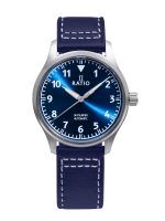 Ratio Skysurfer Pilot Blue Sunray Dial Leather Automatic RTS302 200M Mens Watch