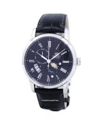 Refurbished Orient Sun And Moon Leather Strap Black Dial Automatic SAK00004B Men's Watch