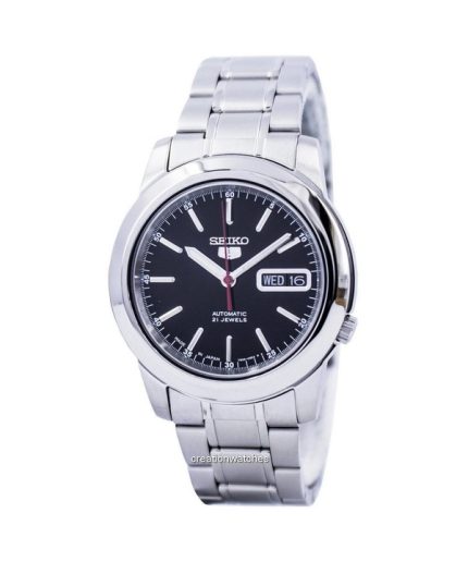 Refurbished Seiko 5 Stainless Steel Black Dial Automatic SNKE53J1 Men's Watch