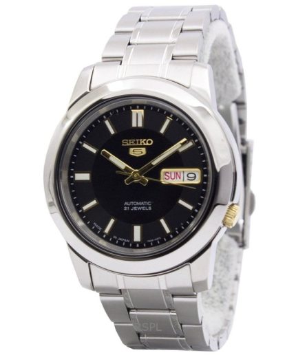 Refurbished Seiko 5 Stainless Steel Black Dial Automatic SNKK17J1 Men's Watch