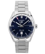 Tag Heuer Carrera Twin-Time GMT Stainless Steel Blue Dial Automatic WBN201A.BA0640 100M Men's Watch