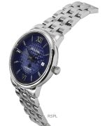 Bulova Hudson Stainless Steel Blue Dial Automatic 96B447 Men's Watch