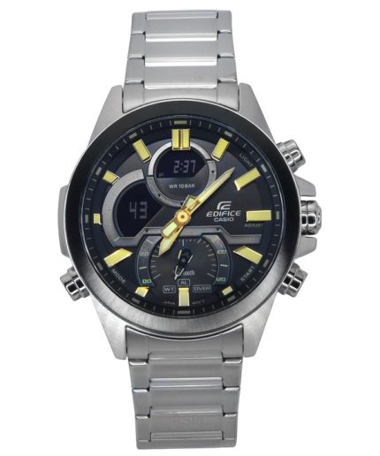 Casio Edifice Analog Digital Smartphone Link Stainless Steel Black Dial Quartz ECB-30DB-1A9 100M Men's Watch