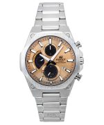 Casio Edifice Slim Line Analog Chronograph Stainless Steel Copper Dial Solar EFS-S570D-5A 100M Men's Watch