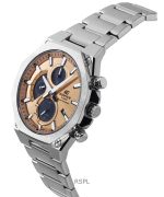 Casio Edifice Slim Line Analog Chronograph Stainless Steel Copper Dial Solar EFS-S570D-5A 100M Men's Watch