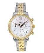 Fossil Neutra Chronograph Two Tone Stainless Steel White Mother Of Pearl Dial Quartz ES5216 Women's Watch