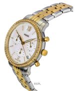 Fossil Neutra Chronograph Two Tone Stainless Steel White Mother Of Pearl Dial Quartz ES5216 Women's Watch