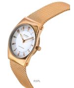 Skagen Grenen Lille Rose Gold Tone Stainless Steel White Dial Solar SKW3078 Women's Watch