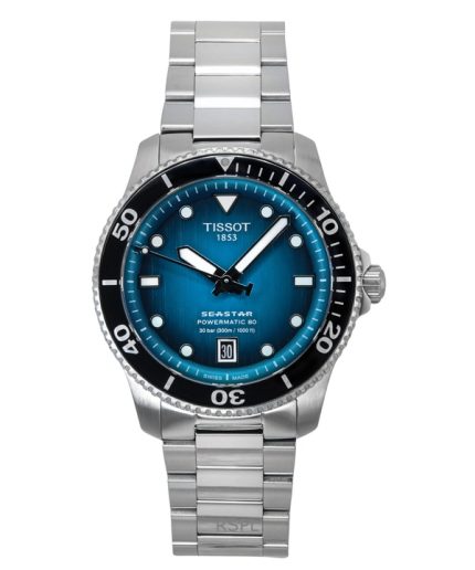 Tissot Seastar 1000 Powermatic 80 Turquoise Dial Automatic Diver's T120.807.11.091.00 300M Men's Watch