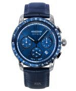 Zeppelin New York Chronograph Leather Strap Blue Dial Quartz 88783 Men's Watch